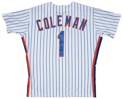 1991 Vince Coleman Game Used and Signed New York Mets Home Jersey (Coleman LOA)